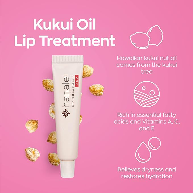 Hanalei Hydrating Lip Treatment Balm – Cruelty-Free, Paraben-Free Moisturizer for Severely Dry, Chapped Lips – Kukui Oil, Shea Butter & Grapeseed Oil –Multi Colored Tint, Travel-Size 3-Pack (5ml X 3)-Velvo Beauty