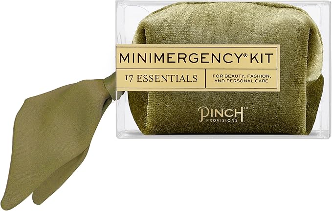 Pinch Provisions Velvet Minimergency Kit, for Her, Includes 17 Must-Have Emergency Essential Items, Compact, Multi-Functional Pouch, Gift for Parties and Birthdays-Velvo Beauty