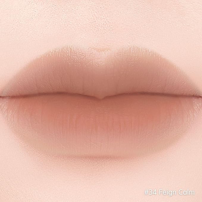 BBIA Last Velvet Lip Tint - Soft & Creamy Matte Finish Lip Stain, Blur Effect with Velvety Texture, Long-Lasting, High Pigment, Lightweight, Non-Drying, Korean Lip Makeup (34 FEIGN CALM)-Velvo Beauty