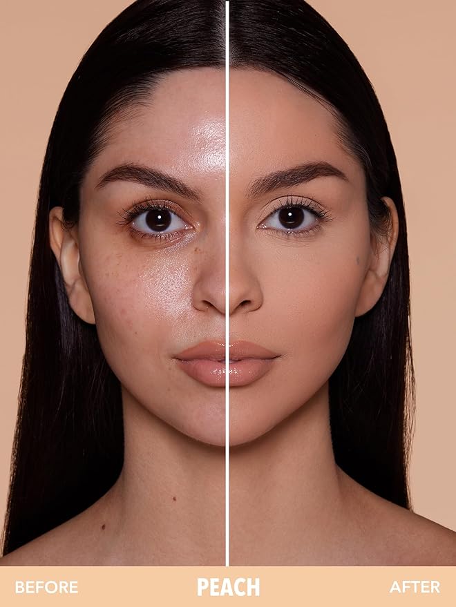 SHEGLAM SKin-Focus Full Coverage Powder Foundation Oil-Control Lightweight Face Pressed Powder Makeup-Peach-Velvo Beauty