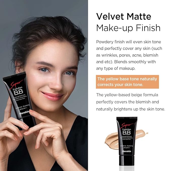 Hanskin Blendable BB Cream with spf 35pa++, Velvet Matte Finish, [30g / 1.05 Oz]-Velvo Beauty