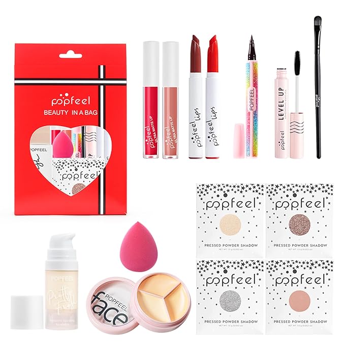 Makeup Kit for Teenager Girls, Full Cosmetics Makeup Kit for Girls 10-12 with Eyeshadow, Lipstick, Concealer, Lipgloss, Mascara, Makeup Brush etc, Cosmetics Gift Sets for Women, Teenage-Velvo Beauty
