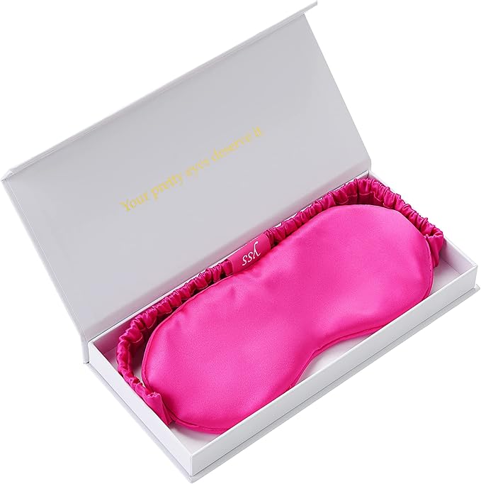 Silk Sleep Mask Light Blocking Luxury 100% Mulberry 19mm Silk Eye Mask Eye Cover Blindfold Ultra Soft Light & Comfy Anti Aging Skin Care with Travel Bag Gift Package-Velvo Beauty