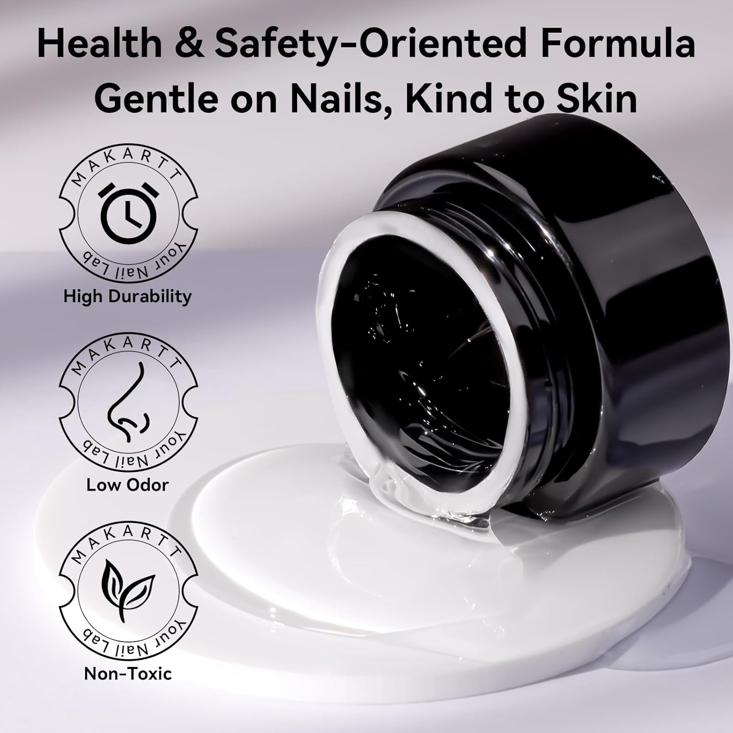 Makartt Clear Gel Builder: Nail Extension, Strong, Self-Levelling, Long Lasting for Strengthener Sculpture Broken Nails Repair Protection, UV LED Lamp Cure Required, Home Salon DIY Manicure 1.06 oz-Velvo Beauty