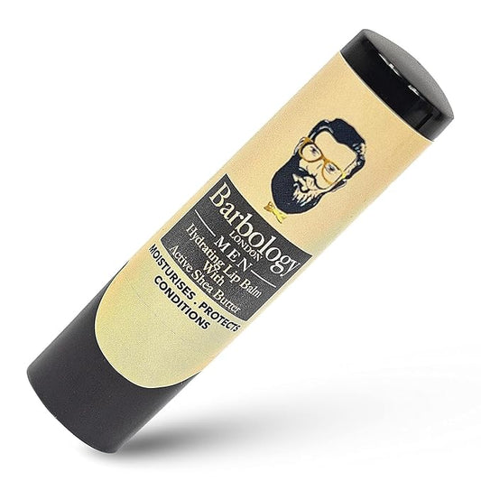 Men's Moisturizing Lip Balm for Chapped Lips with Organic Moroccan Argan Oil, Lightweight Formula Leaves Zero Residue, 0.17oz (Pack of 1)-Velvo Beauty