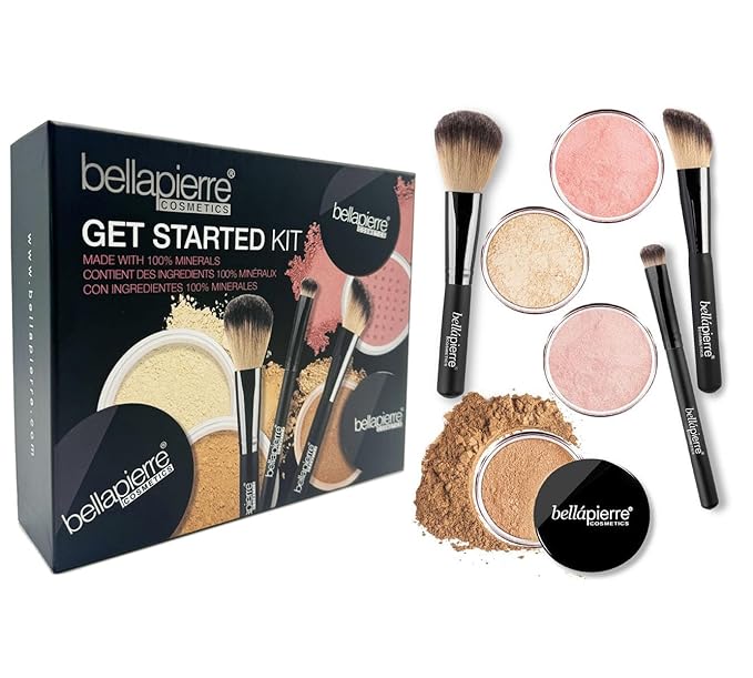 bellapierre Get Started Kit | Includes 2 Mineral Foundations, 1 Blush, & 1 Bronzer | Mineral Makeup Essentials | Non-Toxic and Paraben Free | Oil and Cruelty Free | Long Lasting Formulas – Fair-Velvo Beauty