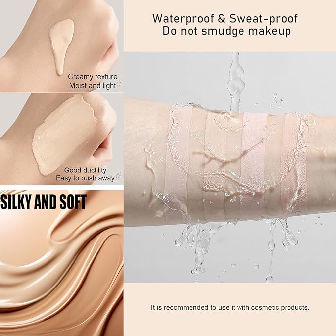 Glow Contour Face Bronzer Highlighter Illuminator Oil Liquid Foundation Cream Contour Concealer Blendable & Smooth Glowing Skin Lightweigh Luminizing Long Lasting Face Shaping Contouring Makeup-Velvo Beauty