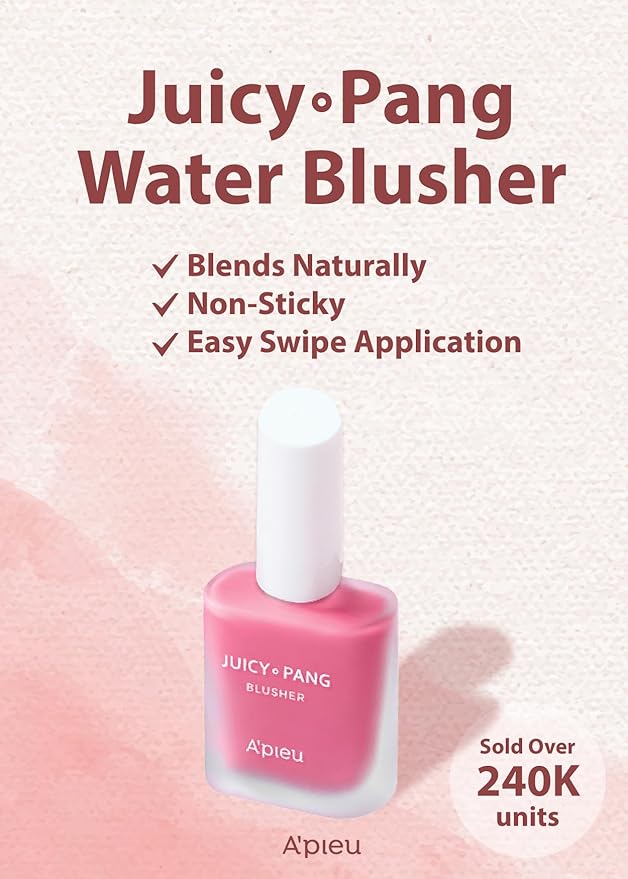 A'PIEU JUICY-PANG WATER BLUSHER (PK02 - Raspberry) Korean Liquid Blush For Cheeks K Beauty Makeup-Velvo Beauty