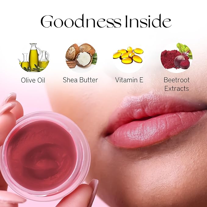 Nourish Mantra Beetroot Blast Lip Balm with SPF | Made with Olive oil, Shea Butter, Vitamin E and Avocado Oil | For Dry, Chapped & Dark Lips | Best for Both Women and Men | 12g (Pack of 3, Beetroot)-Velvo Beauty
