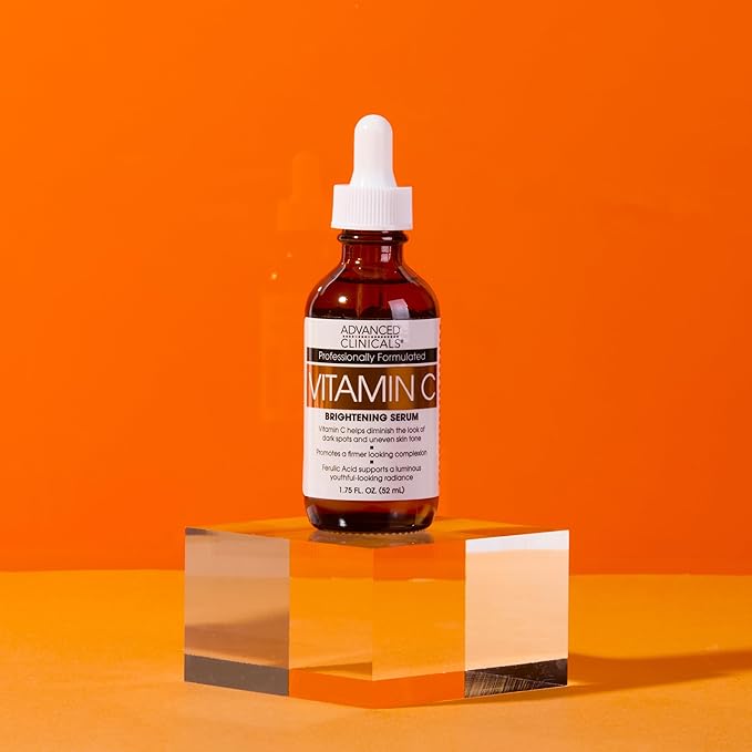 Advanced Clinicals Brightening Vitamin C Serum For Face With Glycolic Acid + Lactic Acid | Vitamin C Eye Serum Face Moisturizer For Improving Look Of Dark Spots & Uneven Complexion, 2-Pack-Velvo Beauty