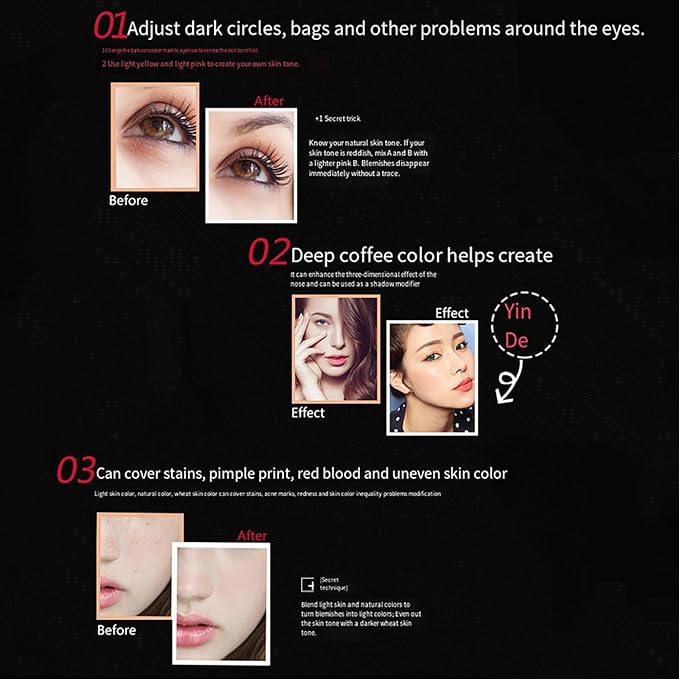 Makeup Cream Contour Palette with Makeup Brush, 12 Shades Full Cover Creamy Concealer and Highlighting Makeup Kit for Under Eye Dark Circles, Acne & Blemishes, Reduces Redness, Light to Dark-Velvo Beauty