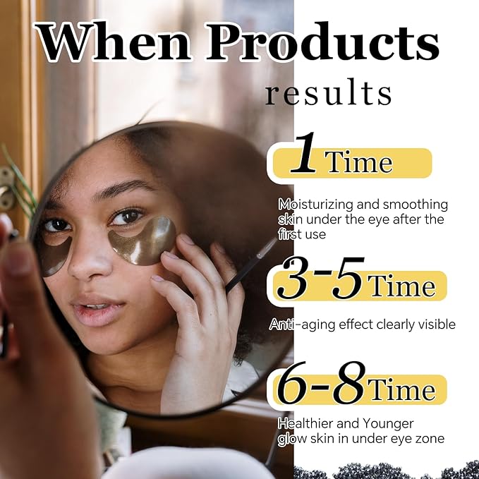 Under Eye Mask Moisturizing Eye Mask Patches,60PCS Eye Treatment Mask Cooling Under Eye Pads for Brightening Repairing and Refreshing Your Skin Under Eye Mask, Beauty Skin Care Gift (black)-Velvo Beauty