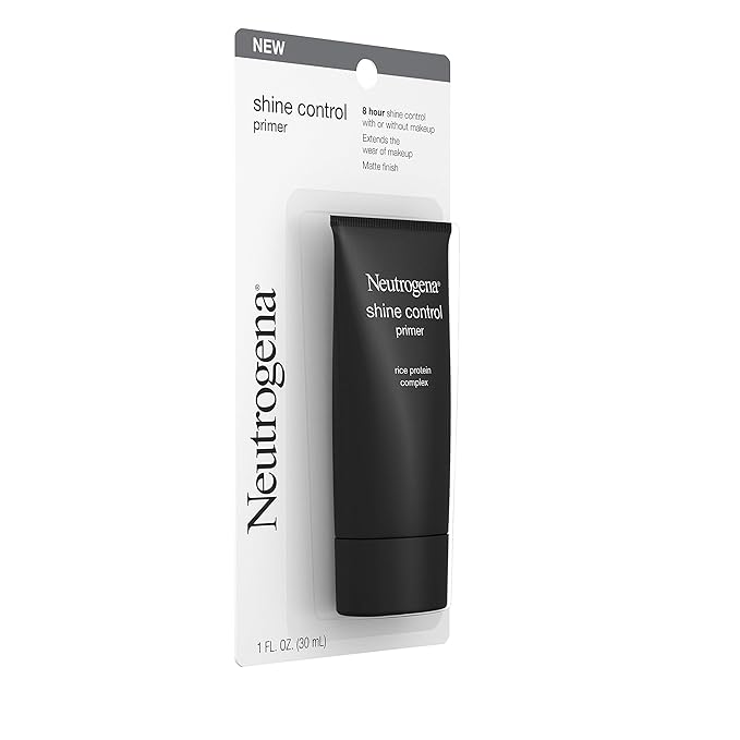 Neutrogena Shine Control Mattifying Liquid Face Primer for Oily Skin, Lightweight, Non-Comedogenic and Non-Greasy Pore and Makeup Primer with Oil-Absorbing Rice Protein, 1 fl. oz (Pack of 2)-Velvo Beauty