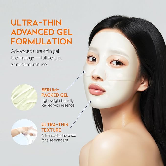 #OOTD Vitamin C Collagen Glutathione Hydrating & Firming Hydrogel Sheet Mask - Radiant Glow Gel Mask and Dull Skin (5pcs)-Velvo Beauty