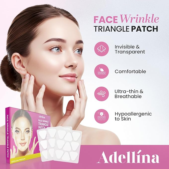 New Anti Facial Wrinkle Patches: Anti Wrinkle Patches Overnight - Smile Line Pathces - Facial Wrinkle Patche for Forehead, Smile Line, Under Eye 144 Pcs (1 Count (Pack of 144), Unscented)-Velvo Beauty