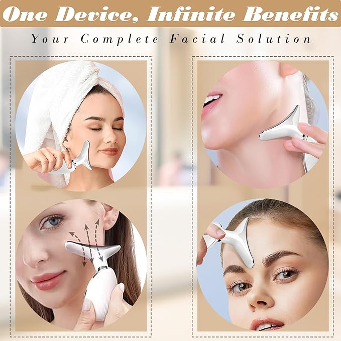 Facial Massager for Women and Men – Face Roller for Skin Tightening, Wrinkle Reduction, Anti-Aging, Face Lifting, Skin Care, Beauty Tool for Jawline, Neck Massager, Rechargeable Home Spa Device,-Velvo Beauty