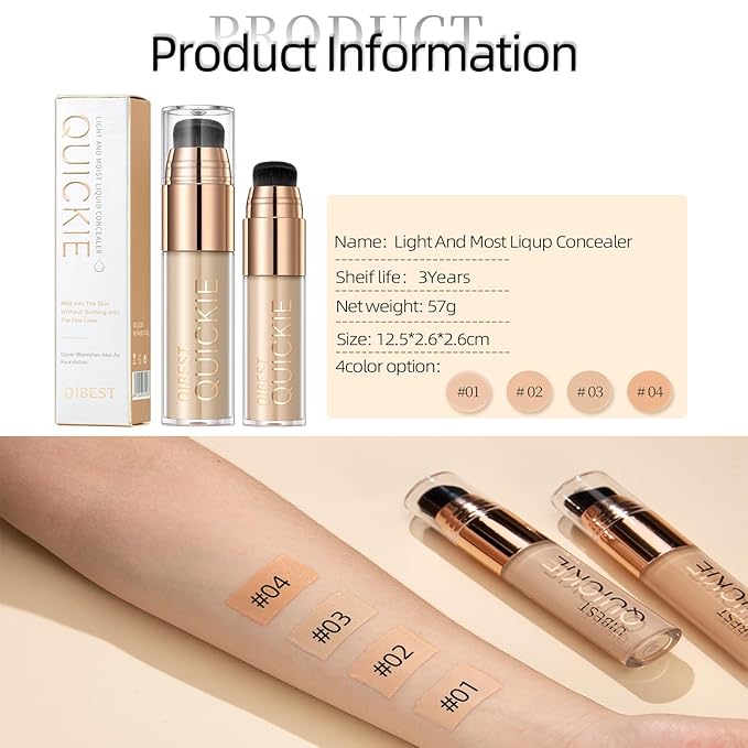 Mattte Liquid Concealer Foundation, Silky Foundation Mist Makeup, Breathable Blendable Lasting Formula, Moisturizing Repairing Makeup Primer, Flawless Coverage for Smooth Creamy Nude Finish (#03)-Velvo Beauty