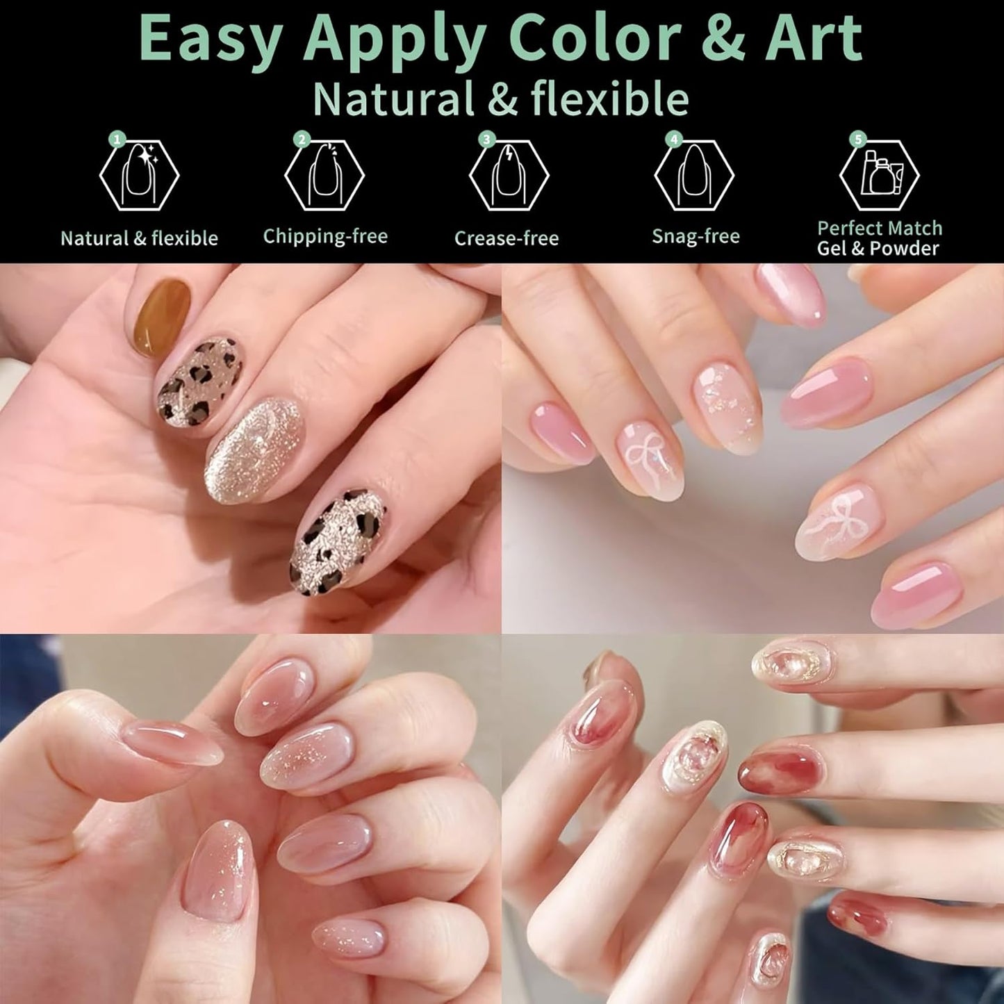 Short Round Oval Nail Tips, 216pcs Acrylic Soft Fake Nails Gel Nail Tips, Full Cover Pre-Shaped Matte Clear Press on Nails for Extension, Diy at Home Manicure 12 Sizes-Velvo Beauty