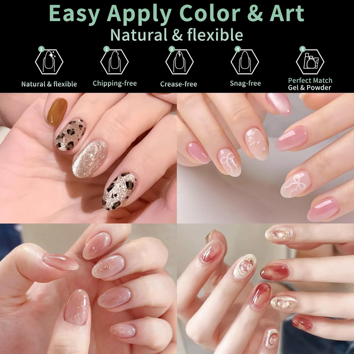 Short Round Oval Nail Tips, 216pcs Acrylic Soft Fake Nails Gel Nail Tips, Full Cover Pre-Shaped Matte Clear Press on Nails for Extension, Diy at Home Manicure 12 Sizes-Velvo Beauty