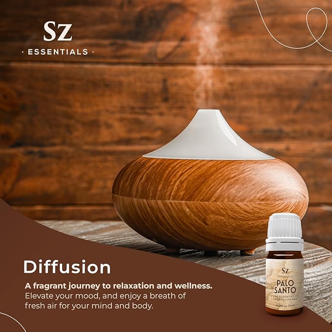 Palo Santo Essential Oil – 100% Pure – Ethically Sourced from Peru – Sacred Oil for Ritual Use, Spiritual Cleansing & Energy Clearing – Bursera graveolens – Vegan – 0.17 fl oz (5mL)-Velvo Beauty