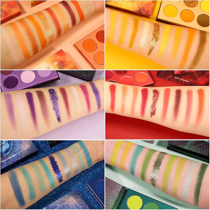 docolor Eyeshadow Palette 54Colors Gemstone Eye Shadow Palette Highly Pigmented Mattes Glitter Shimmers Smokey Cream Powder Blendable Long Lasting Waterproof Colorful Professional Makeup Palette-Velvo Beauty