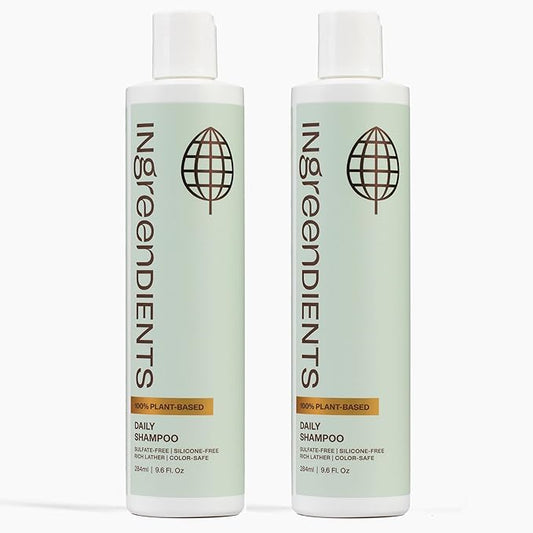 Non Toxic Vegan Shampoo with Organic Ingredients, Apple Cider Vinegar & Tea Tree Oil - Sulfate Free, Color Safe, Paraben Free, Gluten Free, Cruelty Free, pH Balanced (2-Pack)-Velvo Beauty