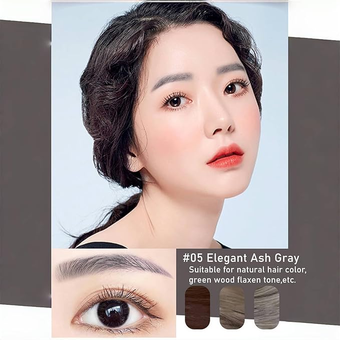 Eyebrow Pencils for Women,1Pack Micro Brow Pencil Waterproof Smudgeproof,Ultra-Precise Tip,Gray Eyebrow Pencil for Older Women,Built-In Spoolie Brush,05 Elegant Ash Gray.-Velvo Beauty