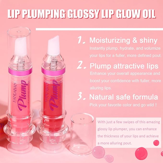 Glossy Finish Lip Glow Oil,Lip Plumping Booster Plump,Hydrating, Volumizes & High-Shine Lip Plumping Mirror Lip Glaze Lip Makeup,Lip Enhancer for Fuller, Lip Mask, Hydrating& Reduce Fine Lines (003#)-Velvo Beauty