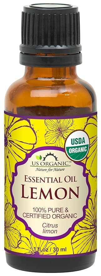 US Organic 100% Pure Lemon Essential Oil - USDA Certified Organic, Cold Pressed - W/Euro droppers (More Size Variations Available) (30 ml)-Velvo Beauty