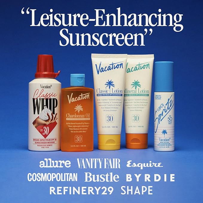 Vacation Super Spritz SPF 50 Face Mist & Air Freshener Bundle, Daily Face Sunscreen Spray, Clean & Lightweight Feel, Water-Resistant, Non-Comedogenic, Vegan, Travel Size, 2.2 Fl. Oz.-Velvo Beauty