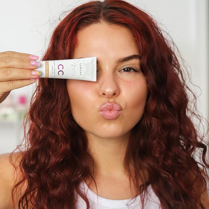 Lumene Color Correcting CC Cream - Lightweight Foundation - Medium Coverage - Redness Reducing Face Makeup for a Glowing Complexion - Vegan Formula + Suitable for All Skin Types - Bronze (1 fl oz)-Velvo Beauty