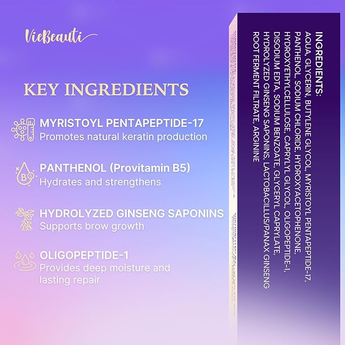 VieBeauti Lash Serum for Eyelash Growth: Eyelash Growth Serum with Advanced Formula to Boost Longer Fuller and Thicker Looking Lashes - Vegan & Cruelty-Free for Sensitive Eyes 3mL-Velvo Beauty