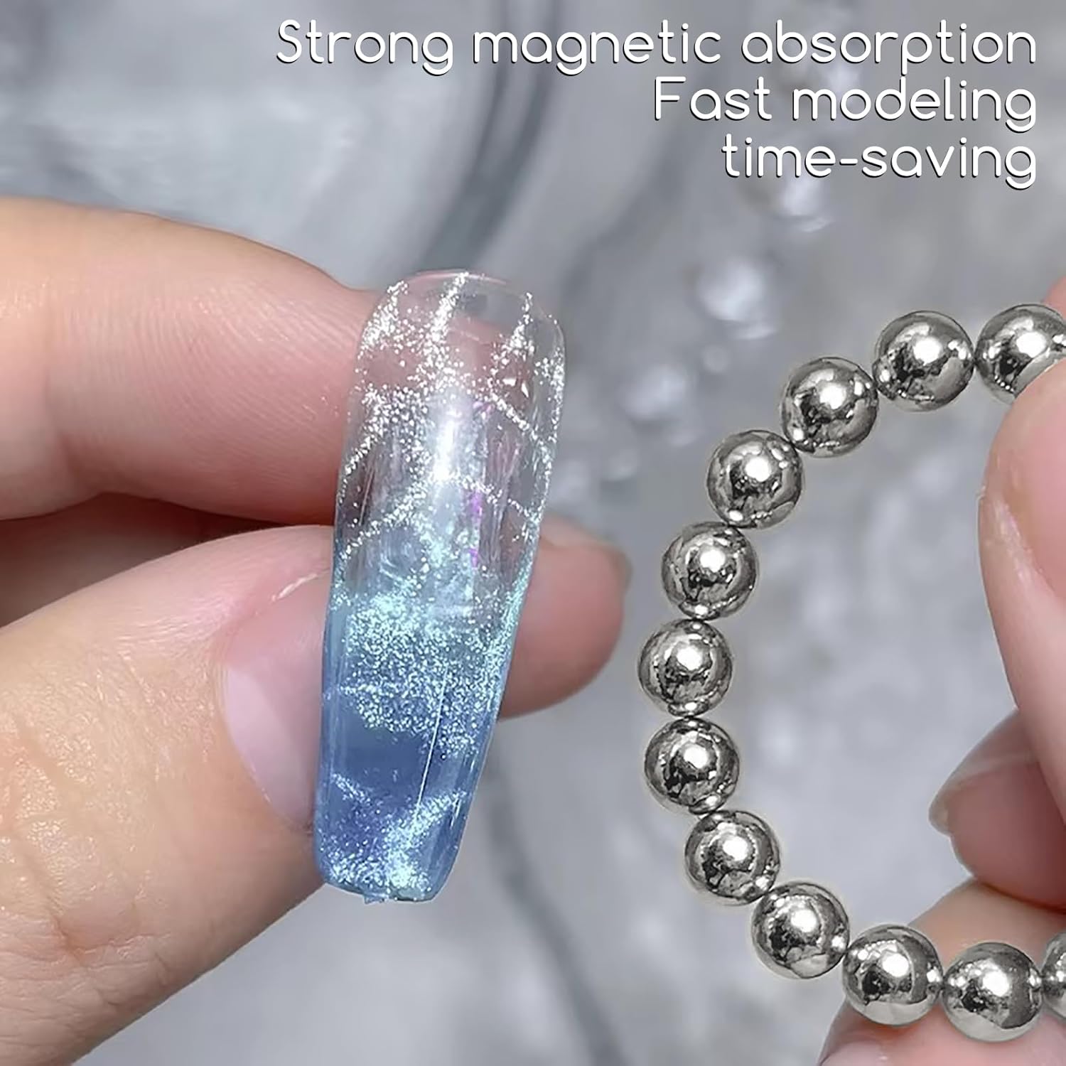 24 Pcs Cat Eye Magnet for Nails + 3 Y-Shaped Metal Brackets for Heart Cat Eye Effect Cylindrical Nail Magnet Magnetic Beads Magnet Double Ended Flower Magnet Stick for Cat Eye Nail Polish-Velvo Beauty