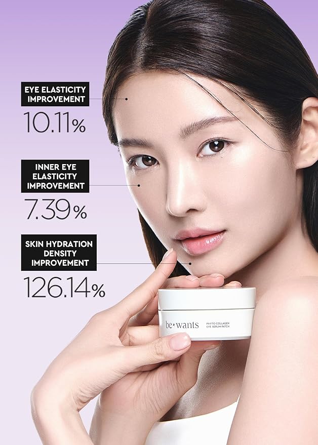 Bewants under eye patches for puffy eyes, Korean under eye mask with vegan collagen and 71.9% bamboo water, patches for dark circles and Cooling, 60 pieces-Velvo Beauty