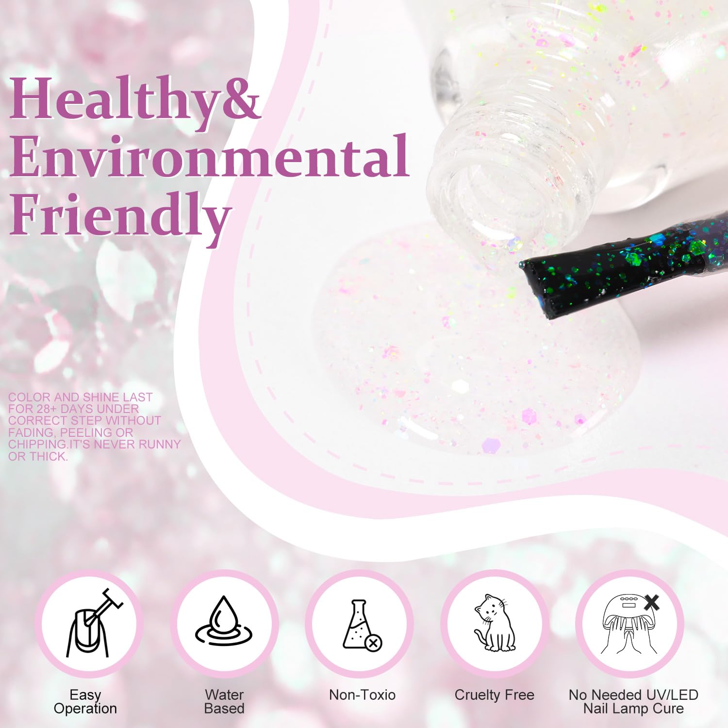 Major Dijit Quick Dry Nail Polish Clear Colorful Summer Nail Lacquer for Nail Art Cruelty-Free Regular Nail Polish 0.41 fl oz.-Velvo Beauty