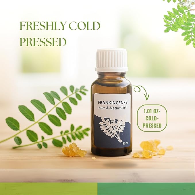 Roots & Above Pure Natural Frankincense Oil 1.01 oz/30ml for Diffusers, Hair, Skin Care, Face, Body, Massages & Soap and Candle Making-Velvo Beauty