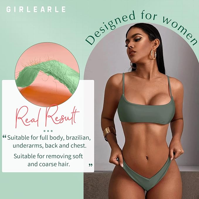 Wax Beads (1lb) for Hair Removal - Aloe Vera Formula, Perfect for Sensitive Skin, Eyebrow, Brazilian Bikini, Legs, Facial and Full Body Waxing at Home-Velvo Beauty