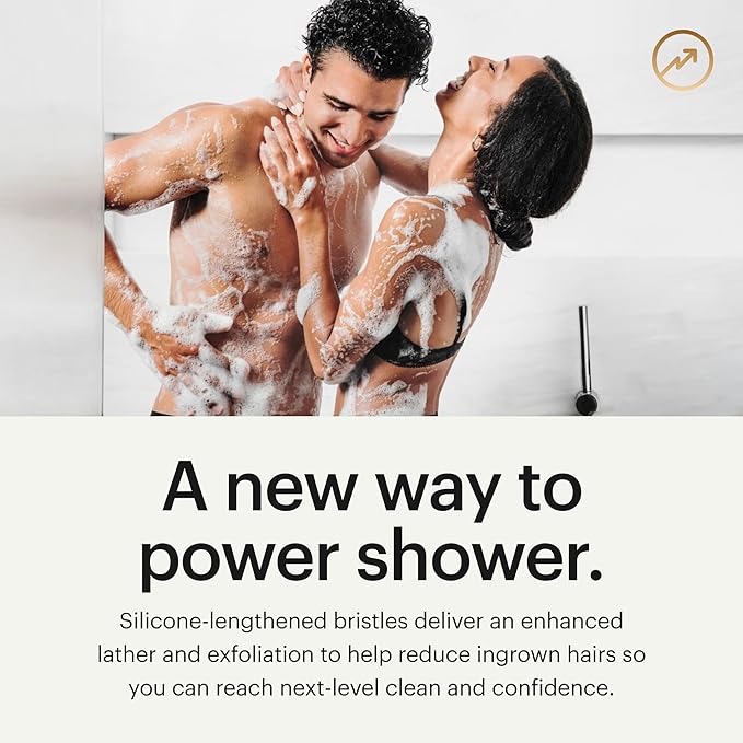 MANSCAPED® The Body Buffer Premium Silicone Scrubber for Nourishing, Cleaning & Exfoliating Your Skin - Lather Boosting Bristles with Ergonomic No-Slip Handle, Long-Lasting & Easy to Clean (1-Pack)-Velvo Beauty