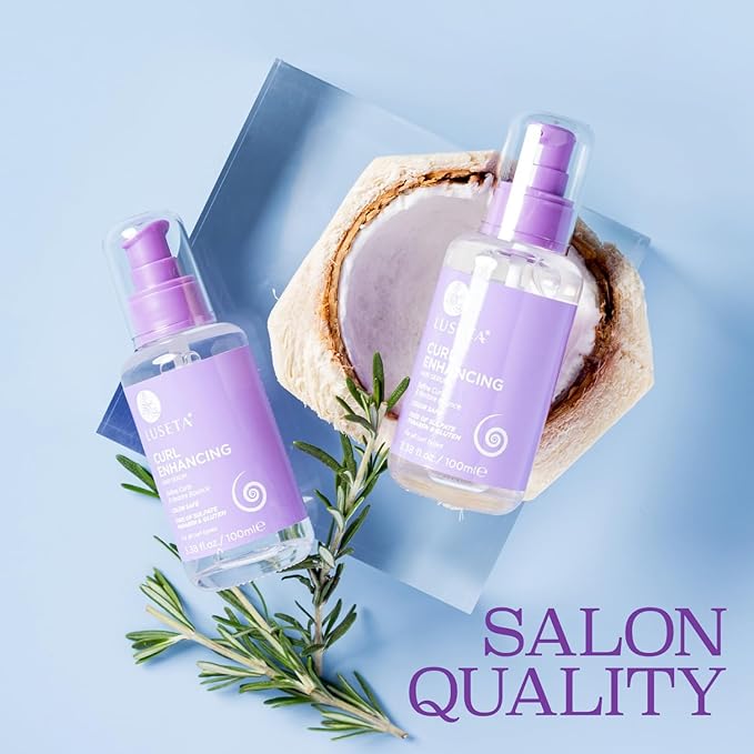 Luseta Curl Enhancing Hair Oil Define Curl & Restore Bounce Anti-frizzing and Smoothing for Curly Hair Type 3.38oz-Velvo Beauty