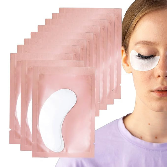 50 Pairs Under Eye Pads, Hydrogel Eye Patches for Eyelash Extension, Lash Gel Pad, Eyelash Extension Gel Patches, DIY False Eyelash Makeup Eye Gel Pad, Fit Most Eye Shape Stick Well-Velvo Beauty