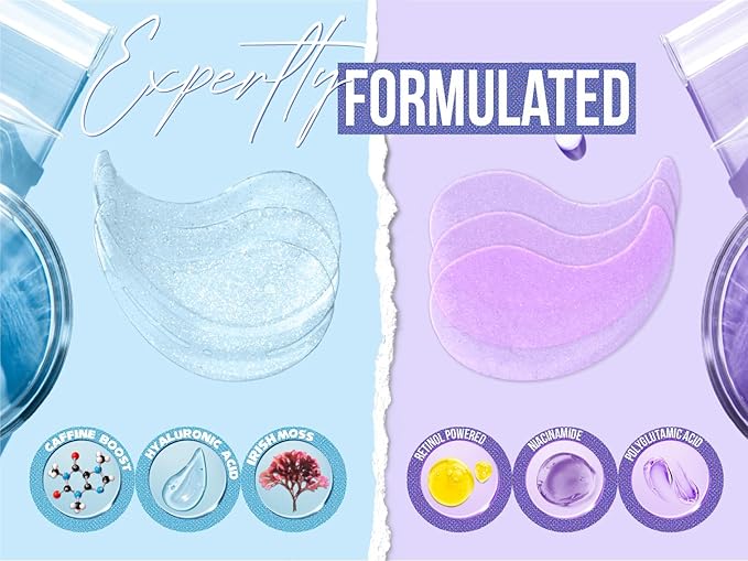 ULTIMATE HYDROGEL EYE MASK 28 Pairs Under Eye Patches, Rejuvenate Eye Area Reduce Dark Circles Puffiness, Tiredness Bags, Gel Pads Brightening, Plumps Fine Lines-Velvo Beauty