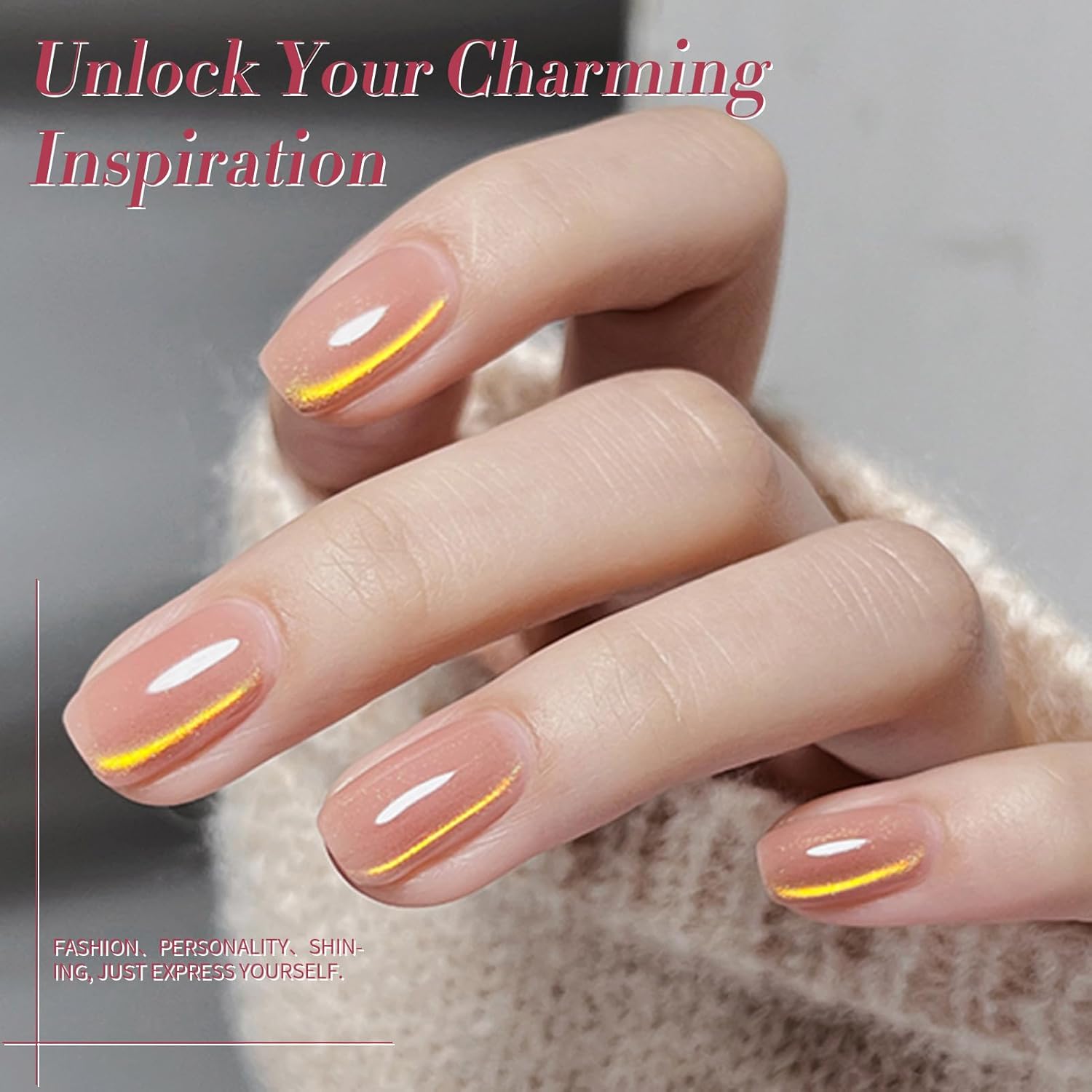 Born Pretty Cat Magnetic Eye Gel Nail Polish Rainbow Aurora Cat Magnetic Gel Polish Firefly Red Gold Cat Magnetic Eye Gel Manicure Nail Art DIY 15ml-Velvo Beauty