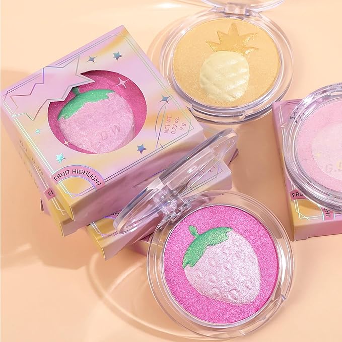 Highlighter Makeup Palette Face Highlighter Palette Glitter Highlighter Powder Palette Iluminadores de Maquillaje for Face Highlighters & Illuminator (Champagne)-Velvo Beauty
