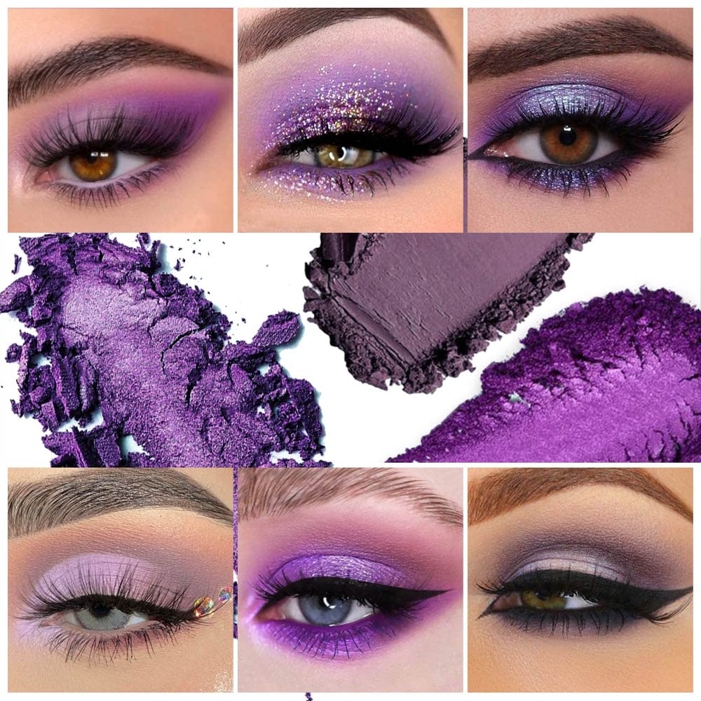 Waterproof 9-Color Shimmer & Matte Eyeshadow Palette – Long-Wearing, Highly Pigmented Glitter Powder with Matt Pink & Shiny Purple Shades.paleta de sombras-Velvo Beauty