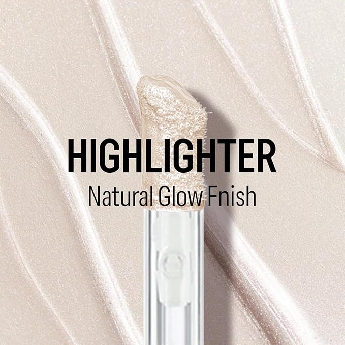 KYDA 2 Colors Liquid Blush and Highlighter, Natural Matte Face Blush High Glossy Liquid Illuminator, Silky Lightweight Blendable, Cool Pink & Champagne-Velvo Beauty