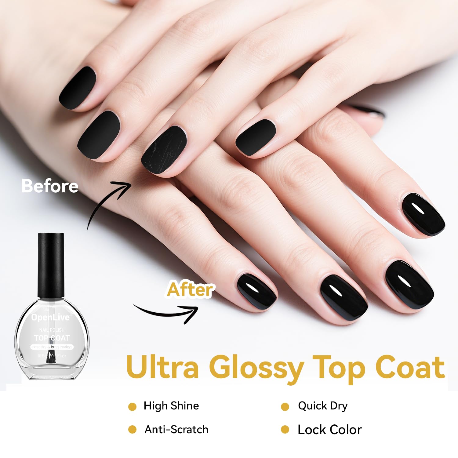 3PCS 16.5ml Quick Dry Base and Top Coat Nail Polish and Gel Remover Set, Base and Top Coat No U V Lamp Curing, Gel Polish Remover for Quick and Easy Removal At Home-Velvo Beauty