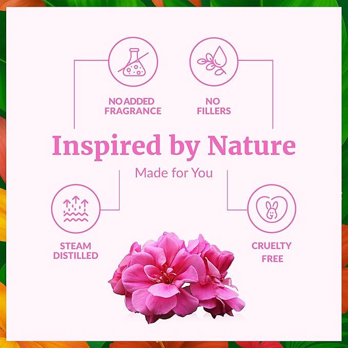 SVA Geranium Essential Oil Organic – 1 Fl Oz – 100% Natural Organic Geranium Oil - for Diffuser, Hair Care, Face, Skin Care, Aromatherapy, Scalp and Body Massage, Soap and Candle making – with Dropper-Velvo Beauty