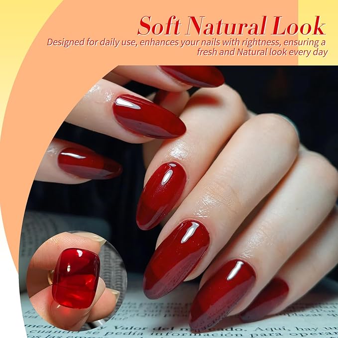 Born Pretty Neon Jelly Gel Nail Polish Glass Crystal Transparent Halloween Collection Soak Off Gel Nail Kit Minicure DIY Gifts 6PCS-Velvo Beauty