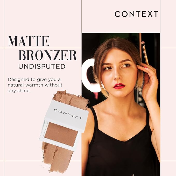 Context Skin Matte Bronzer Powder | Vegan & Cruelty-Free Powder Bronzer for Face | Sun-Kissed Makeup Finish | Long-Lasting, Buildable Coverage Skin Tones | Undisputed-Velvo Beauty