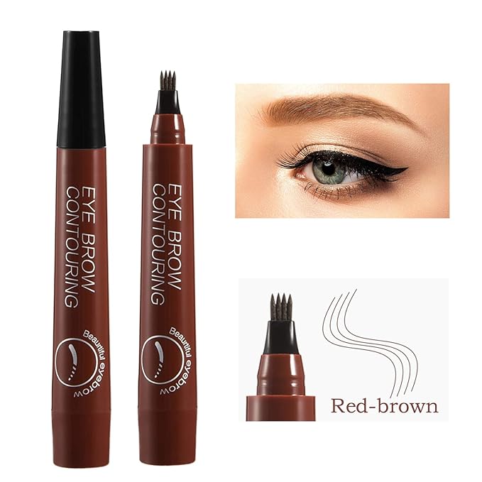 Liquid Eyebrow Pen, Waterproof Microblading Eyebrow Pencil with a Micro-Fork Tip Applicator, Creates Natural Looking Brows Effortlessly-Velvo Beauty